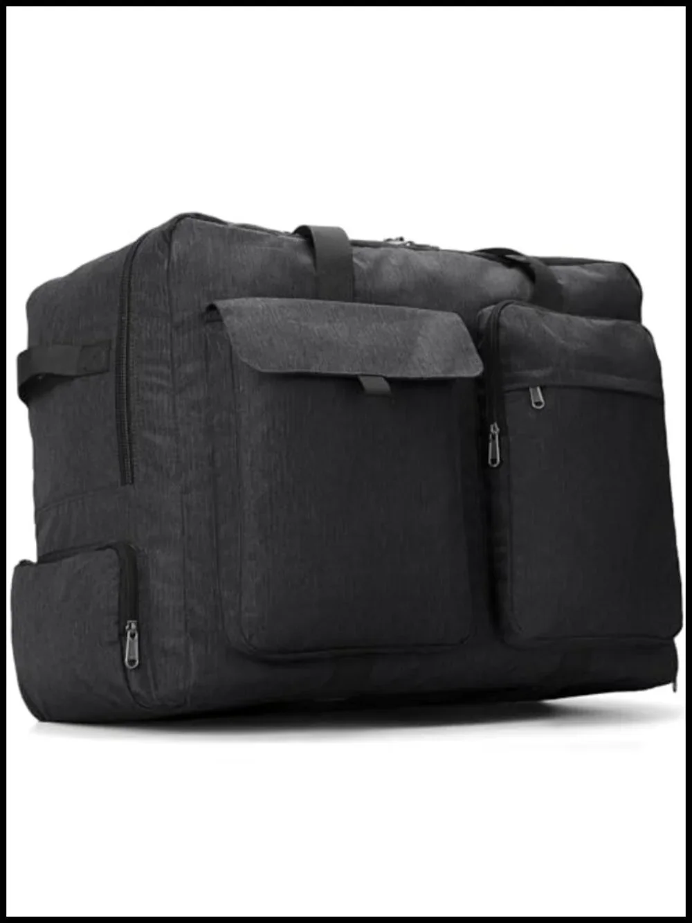 Large Foldable Duffle Bag 80L Waterproof Travel Weekender with Shoe Compartment